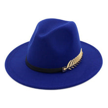 Load image into Gallery viewer, Gold Deatail Fedora Hat
