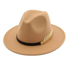 Load image into Gallery viewer, Gold Deatail Fedora Hat
