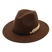 Load image into Gallery viewer, Gold Deatail Fedora Hat
