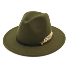 Load image into Gallery viewer, Gold Deatail Fedora Hat
