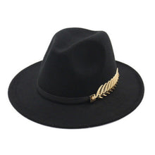 Load image into Gallery viewer, Gold Deatail Fedora Hat
