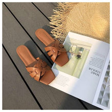 Load image into Gallery viewer, Woven Flat Mule Sandals
