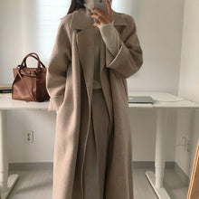 Load image into Gallery viewer, Long Belted Wool Coat
