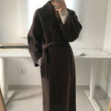 Load image into Gallery viewer, Long Belted Wool Coat

