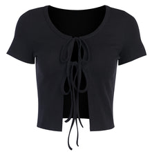 Load image into Gallery viewer, Rib Tie Front Detail Top

