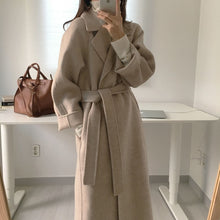 Load image into Gallery viewer, Long Belted Wool Coat
