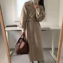 Load image into Gallery viewer, Long Belted Wool Coat
