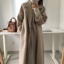 Load image into Gallery viewer, Long Belted Wool Coat
