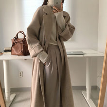 Load image into Gallery viewer, Long Belted Wool Coat

