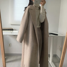 Load image into Gallery viewer, Long Belted Wool Coat

