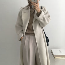 Load image into Gallery viewer, Long Belted Wool Coat
