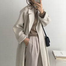 Load image into Gallery viewer, Long Belted Wool Coat
