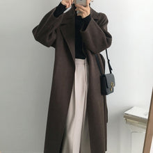 Load image into Gallery viewer, Long Belted Wool Coat
