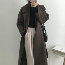 Load image into Gallery viewer, Long Belted Wool Coat
