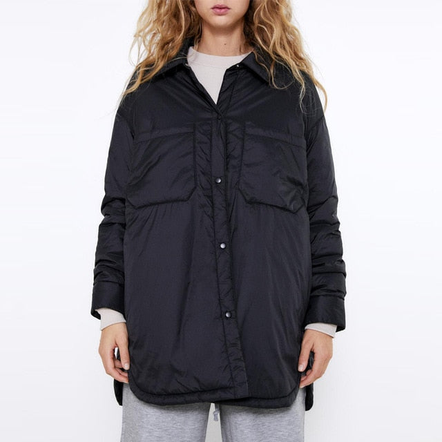 Oversize Light Parka Pocket Jacket