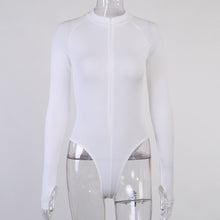 Load image into Gallery viewer, Zip Up Long Sleeve Turtleneck Bodysuit
