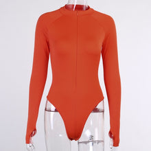 Load image into Gallery viewer, Zip Up Long Sleeve Turtleneck Bodysuit
