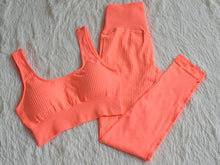 Load image into Gallery viewer, 2 Piece High Waist Seamless Yoga Set
