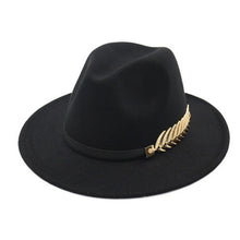 Load image into Gallery viewer, Gold Deatail Fedora Hat
