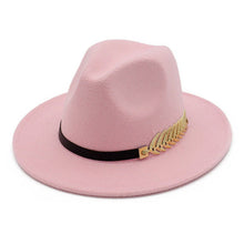 Load image into Gallery viewer, Gold Deatail Fedora Hat
