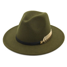 Load image into Gallery viewer, Gold Deatail Fedora Hat
