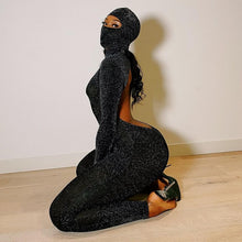 Load image into Gallery viewer, Mesh Long Sleeve Bodycon Jumpsuit
